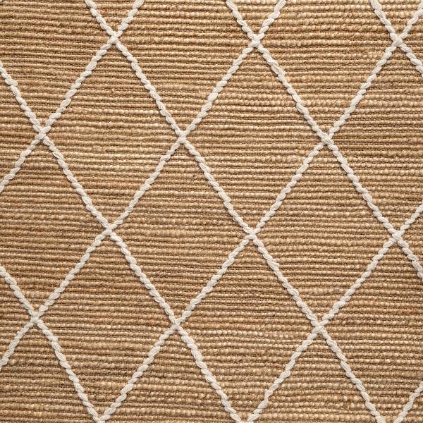 Jute-Läufer Kunu Baumwolle / Jute - Braun / Weiß