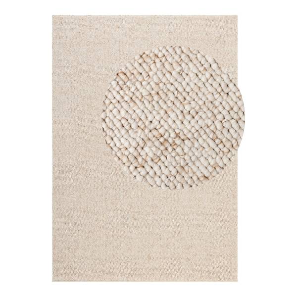 Kurzflorteppich Rocco Polypropylen / Filz - Creme - 200 x 290 cm