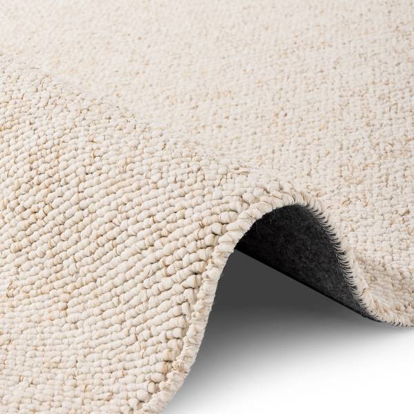 Kurzflorteppich Rocco Polypropylen / Filz - Creme - 200 x 290 cm
