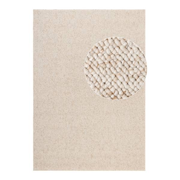 Kurzflorteppich Rocco Polypropylen / Filz - Creme - 200 x 290 cm