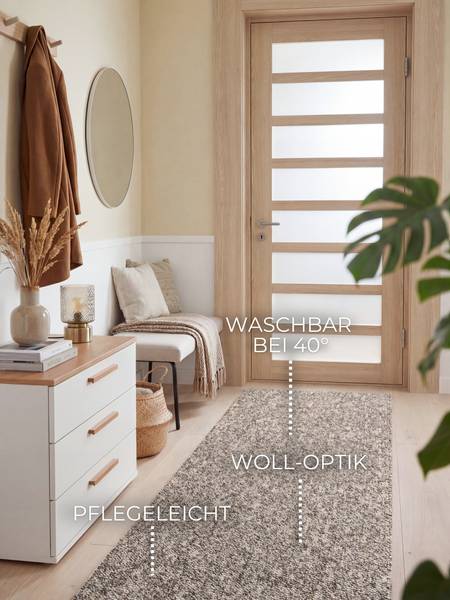 Läufer Roccoo Polypropylen / Filz - Taupe