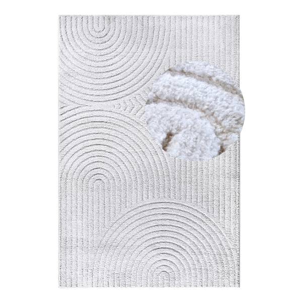 Hochflorteppich Panglao Polyester - Weiß - 120 x 170 cm