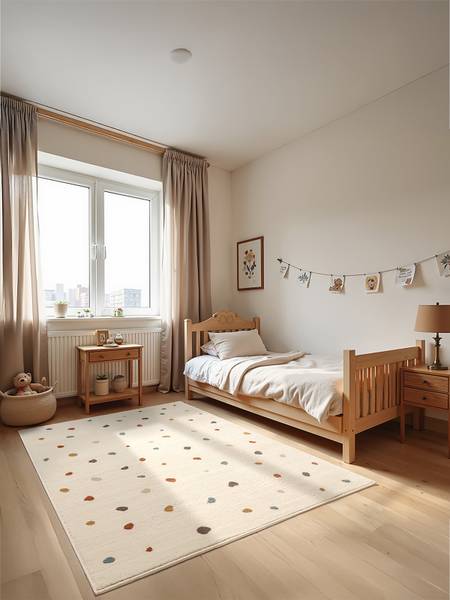 Tappeto per cameretta Funny Dots Polipropilene/ iuta -  crema - 160 x 235 cm