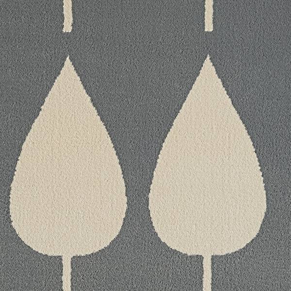 Kinderkleed Lovely Leaves polypropeen/jute - blauw/beige - 120 x 170 cm