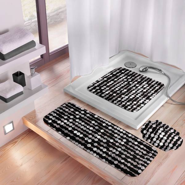 Nackenpolster Perla Schwarz - PVC - 32 x 3 x 22 cm