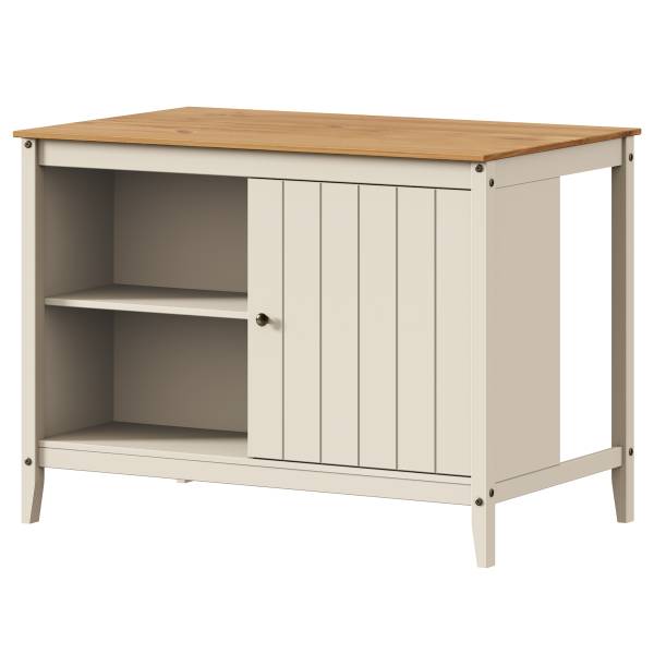Isola da cucina con anta Belleria legno massello - Beige