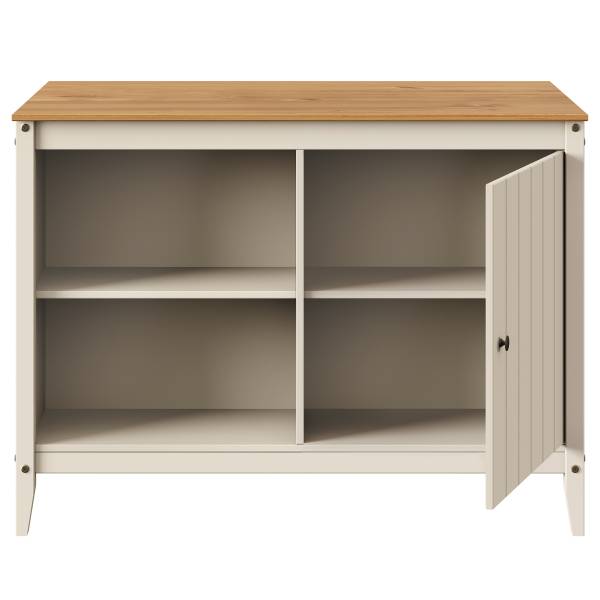 Isola da cucina con anta Belleria legno massello - Beige