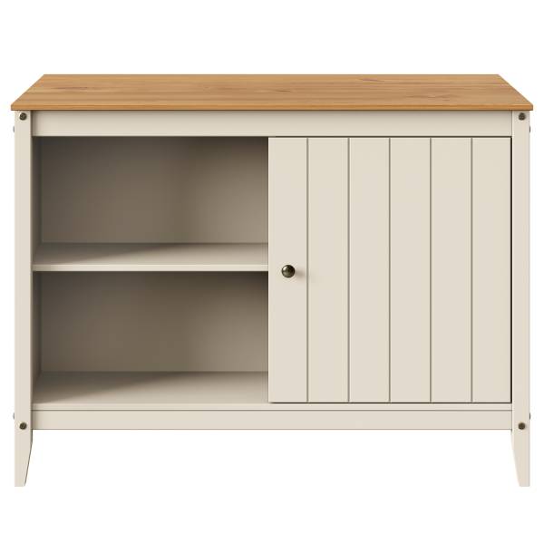 Isola da cucina con anta Belleria legno massello - Beige