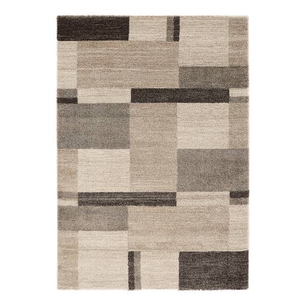 Tappeto a pelo corto Orbitusia Box Polipropilene - Beige / Grigio - 65 x 130 cm