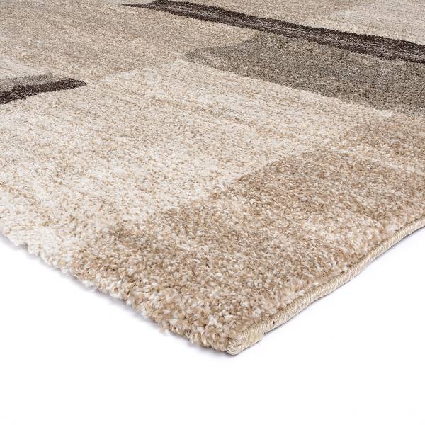 Tappeto a pelo corto Orbitusia Box Polipropilene - Beige / Grigio - 65 x 130 cm