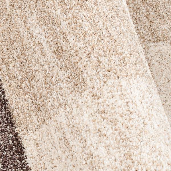 Tappeto a pelo corto Orbitusia Box Polipropilene - Beige / Grigio - 65 x 130 cm