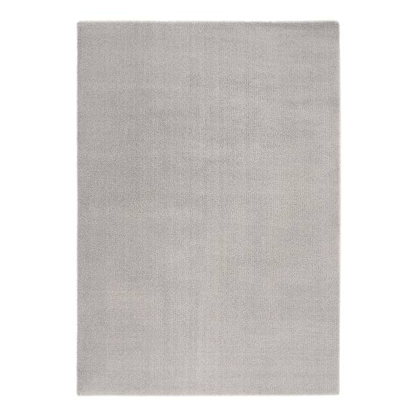 Tappeto a pelo lungo Plushia Uni poliestere - Grigio - 140 x 200 cm