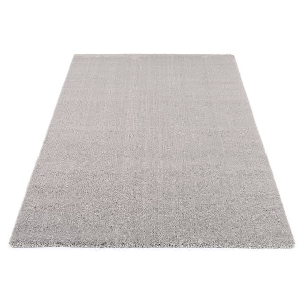 Tappeto a pelo lungo Plushia Uni poliestere - Grigio - 140 x 200 cm
