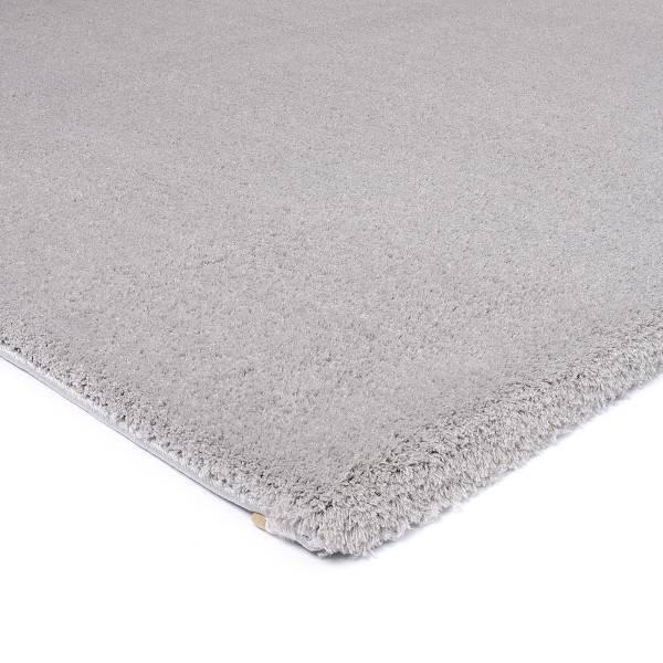 Tappeto a pelo lungo Plushia Uni poliestere - Grigio - 140 x 200 cm