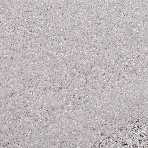 Tappeto a pelo lungo Plushia Uni poliestere - Grigio - 140 x 200 cm