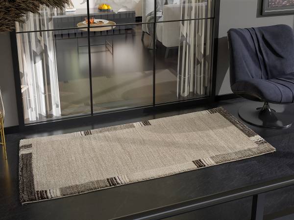 Läufer Orbitusia Border Polypropylen - Beige / Braun - 80 x 250 cm