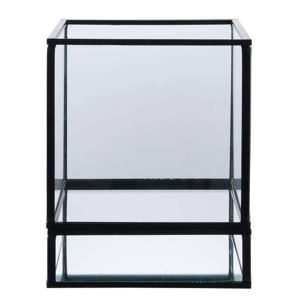 Lanterne Baiga Noir - Acier - Verre clair - 12 x 15 x 12 cm
