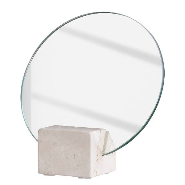 Spiegel Table Beige - Spiegelglas - 18 x 18 x 7 cm