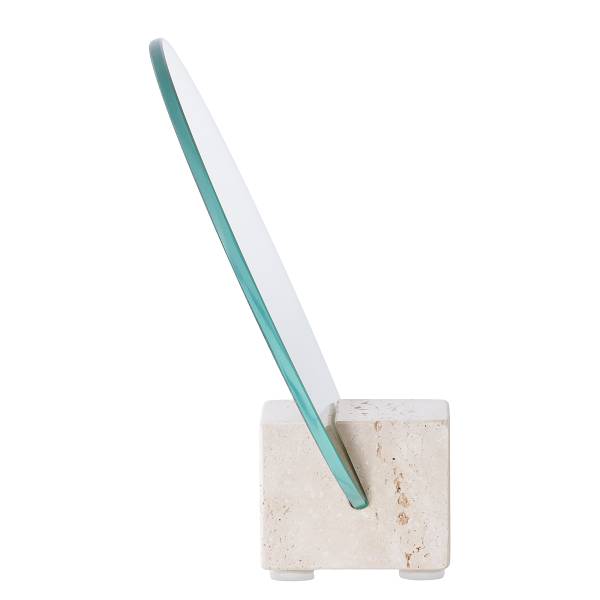 Spiegel Table Beige - Spiegelglas - 18 x 18 x 7 cm