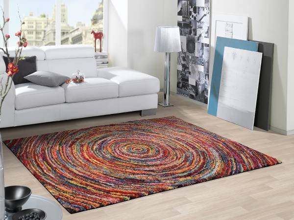Tappeto a pelo lungo Circolo Vivace Polipropilene - Multicolore - 80 x 150 cm