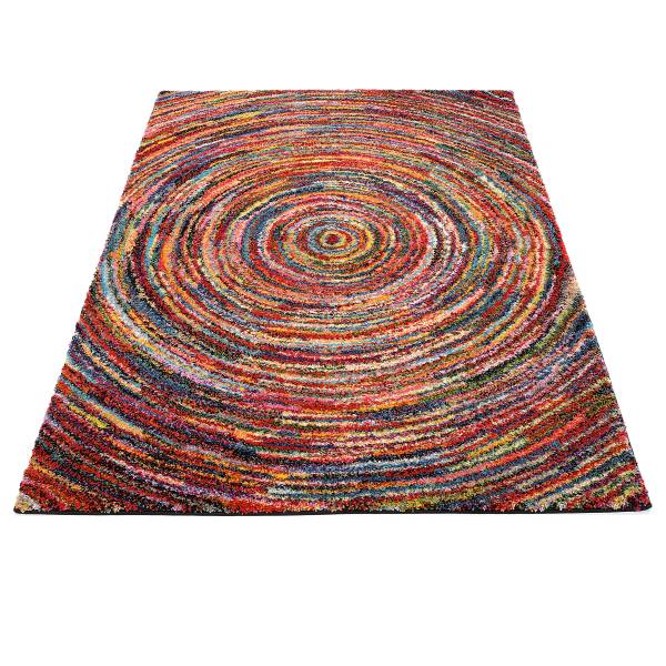 Tappeto a pelo lungo Circolo Vivace Polipropilene - Multicolore - 80 x 150 cm