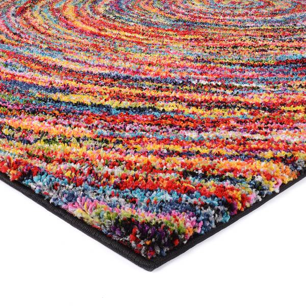 Tappeto a pelo lungo Circolo Vivace Polipropilene - Multicolore - 80 x 150 cm