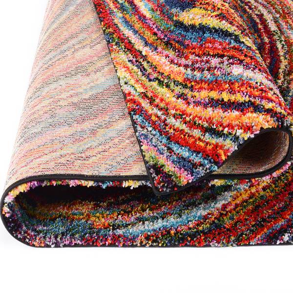 Tappeto a pelo lungo Circolo Vivace Polipropilene - Multicolore - 80 x 150 cm