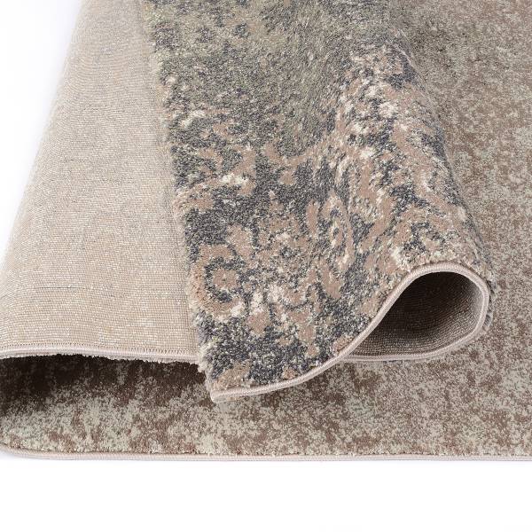 Kurzflorteppich Palmara Isle Polypropylen - Grün / Beige - 65 x 130 cm