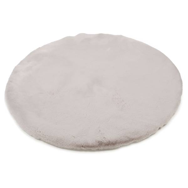 Kunstfellteppich Lavabile Soft rund Polyester - Cappuccino - Durchmesser: 120 cm