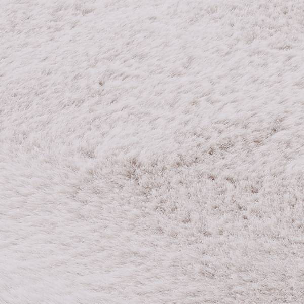 Kunstfellteppich Lavabile Soft rund Polyester - Cappuccino - Durchmesser: 120 cm