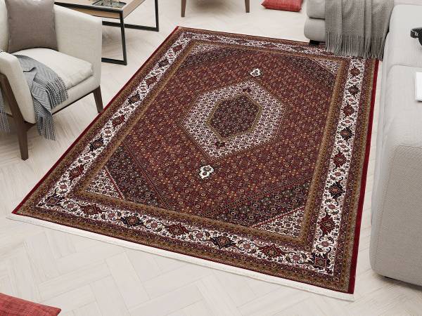 Tapis à poils courts Caravansary Viscose - Rouge - 120 x 180 cm