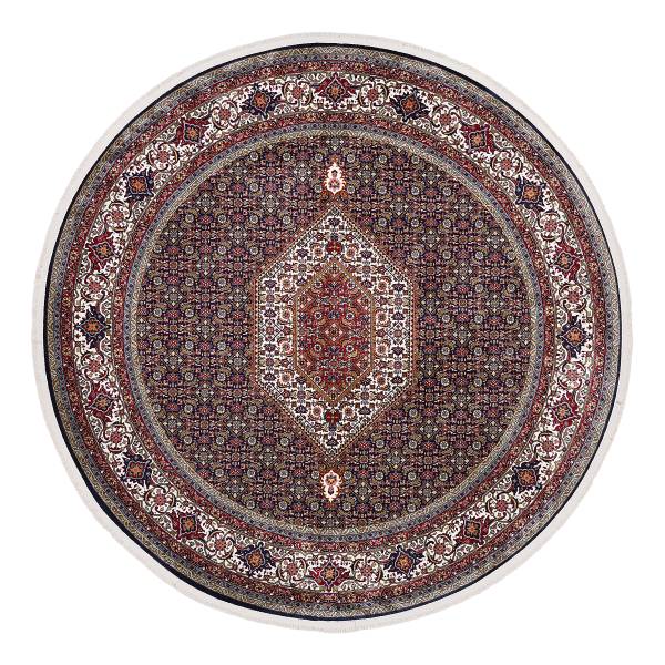 Tappeto Caravansary rotondo Viscosa - Rosso / Blu - Diametro: 200 cm