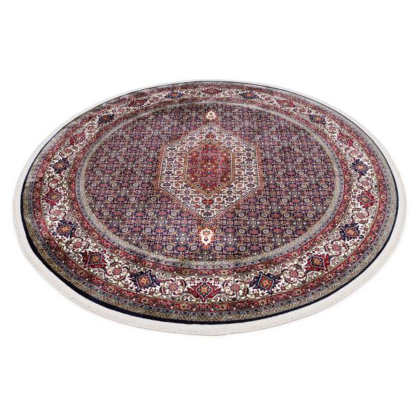 Tappeto Caravansary rotondo Viscosa - Rosso / Blu - Diametro: 200 cm
