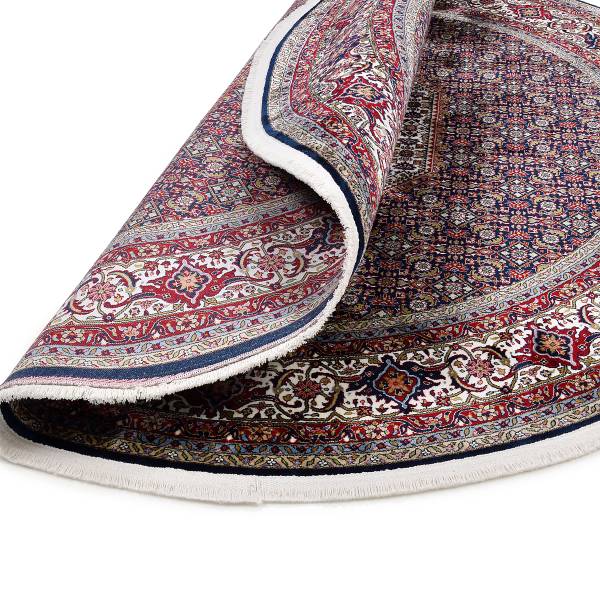 Tappeto Caravansary rotondo Viscosa - Rosso / Blu - Diametro: 200 cm