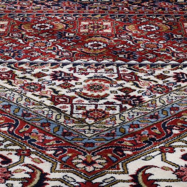 Tappeto Caravansary rotondo Viscosa - Rosso / Blu - Diametro: 200 cm