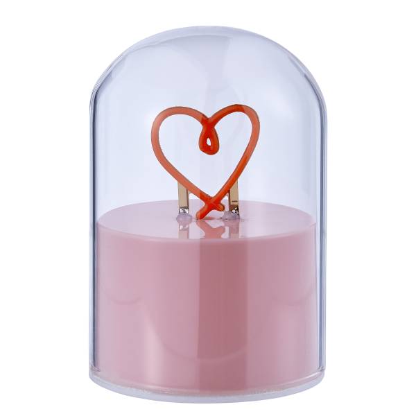 Palla neon GLOW BALL Cuore Vetro / materiale plastico - Rosa