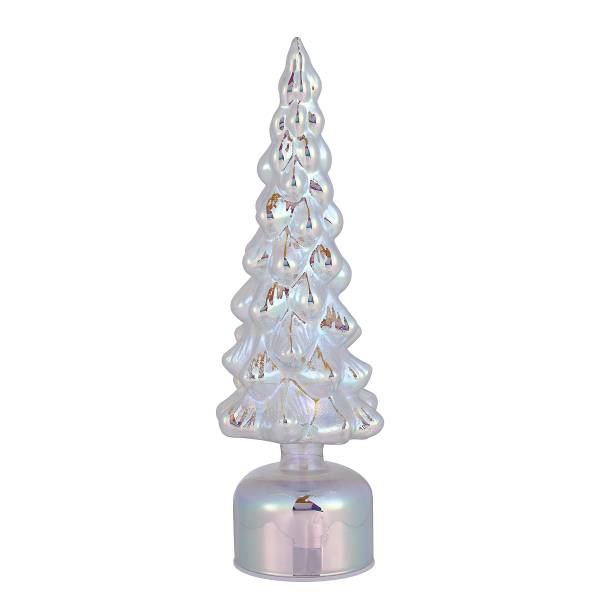 LED-Tanne XMAS rotierend Glas - Transparent - Höhe: 34 cm