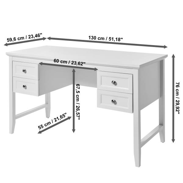 Scrivania angolare Loseya bianco