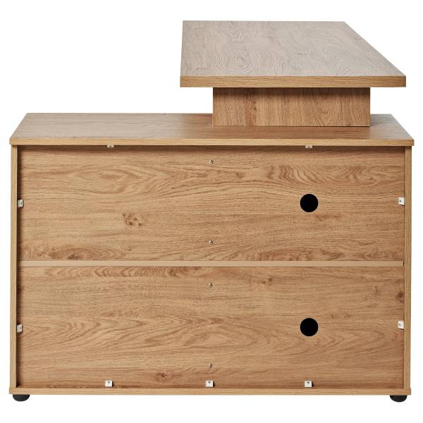 Eckschreibtisch Adamin Eiche Montana Dekor / Schwarz