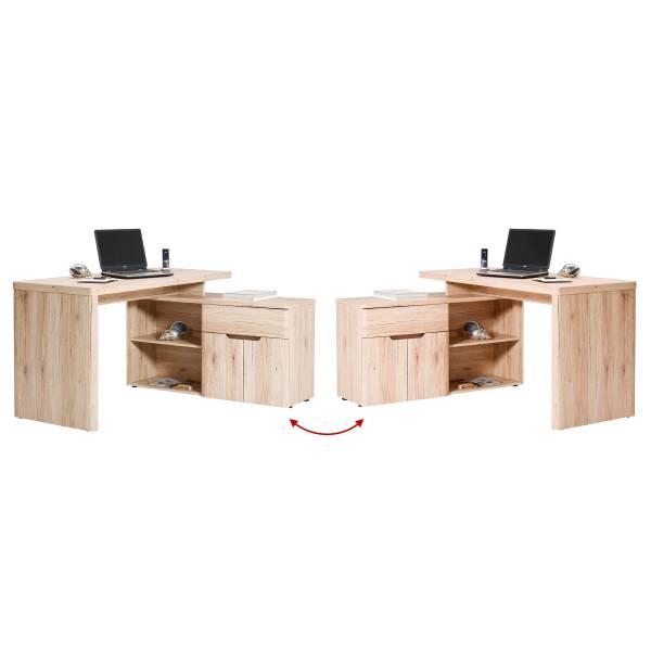 Hoekbureau Youzui Sanremo eikenhouten look