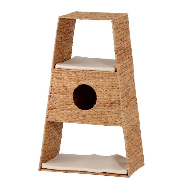 Katzenhaus Glen Wasserhyazinthe / Baumwollstoff - Braun