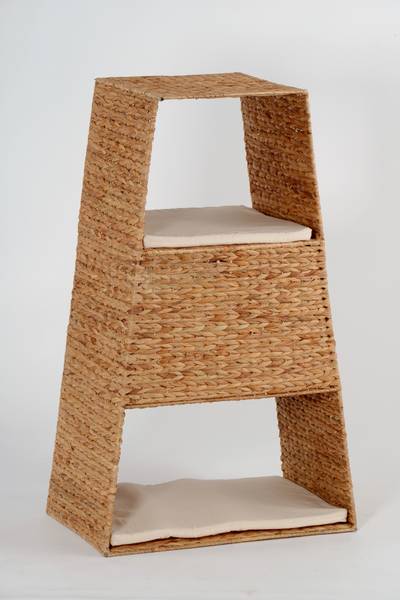 Katzenhaus Glen Wasserhyazinthe / Baumwollstoff - Braun