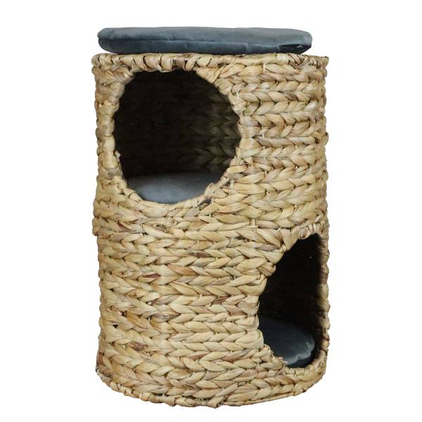 Tonneau pour chats Mvoa Jacinthe d’eau / Velours - Gris