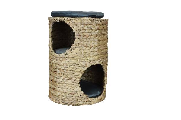 Tonneau pour chats Mvoa Jacinthe d’eau / Velours - Gris