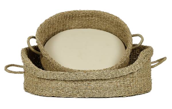 Cesto per gatti Fews Gr. 2 Alga / Cotone - Marrone / Beige