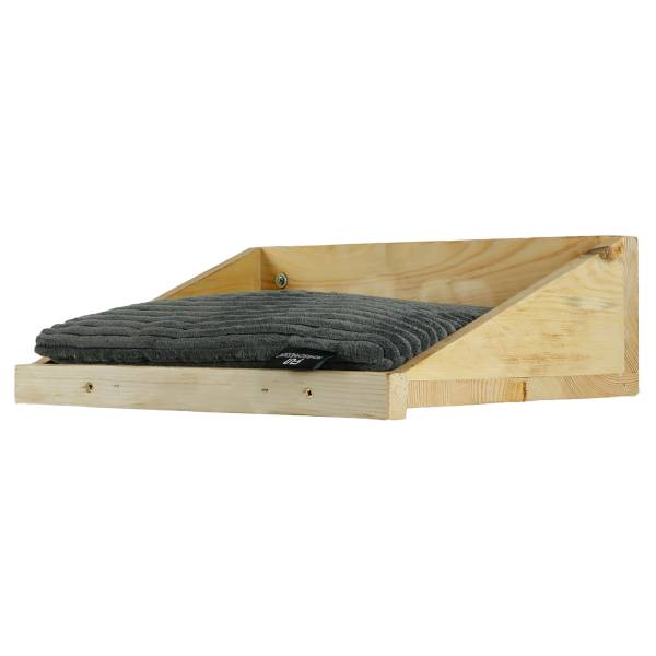 Wandmulde Yiyo Massivholz Kiefer / Polyester - Dunkelgrau