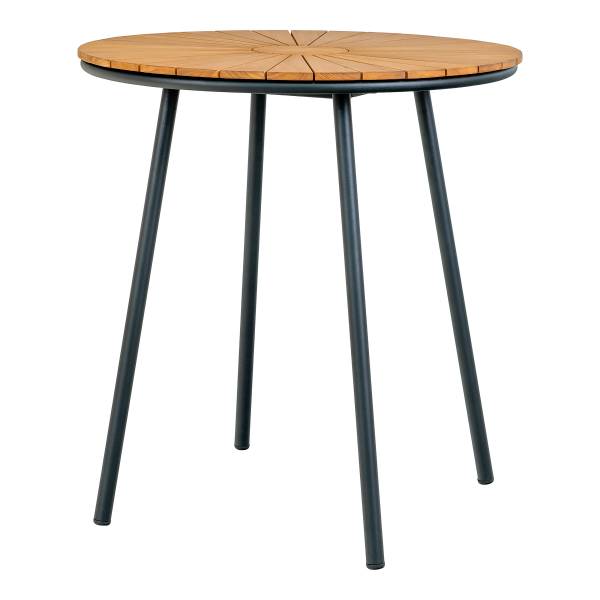 Tavolino Cleveland Nero - Marrone - Acciaio - 70 x 74 x 70 cm