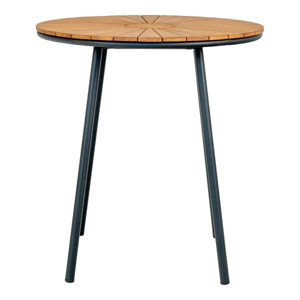 Tavolino Cleveland Nero - Marrone - Acciaio - 70 x 74 x 70 cm
