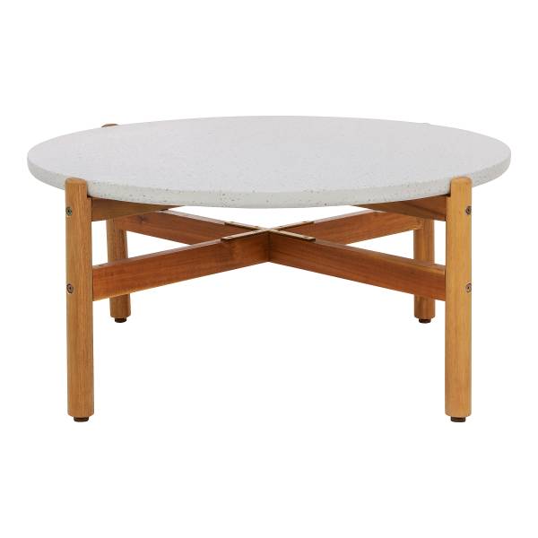 Table basse Terracina Marron - Blanc - Béton - 85 x 39 x 85 cm