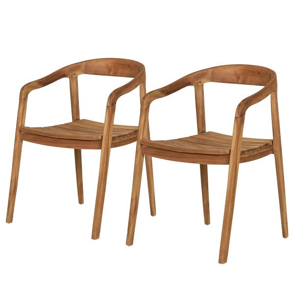 Gartenstuhl Otero 2er-Set Massivholz Teak